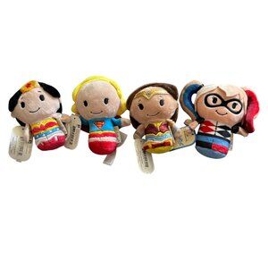 DC Comics Superhero Plush Toy Set Of 4 - Wonder Woman Superman Harley Quinn & Su